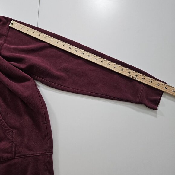 Obey Hoodie Mens L Burgundy Worldwide Propganda LS Fleece Skate Streetwear Punk - Picture 6 of 16